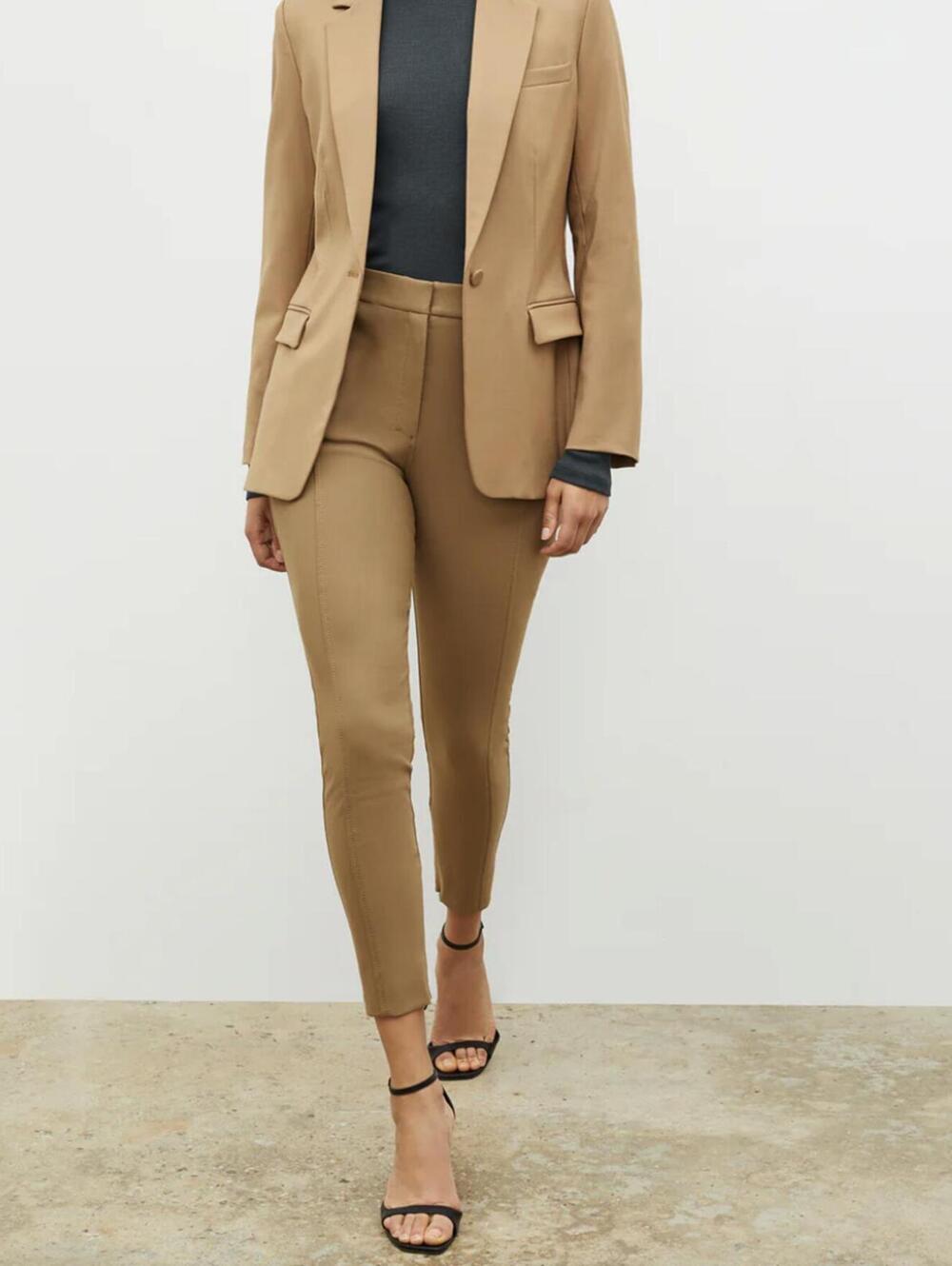 M.M. Lafleur The Curie Pant Saddle Tan PowerStretch Pants - Size - 6